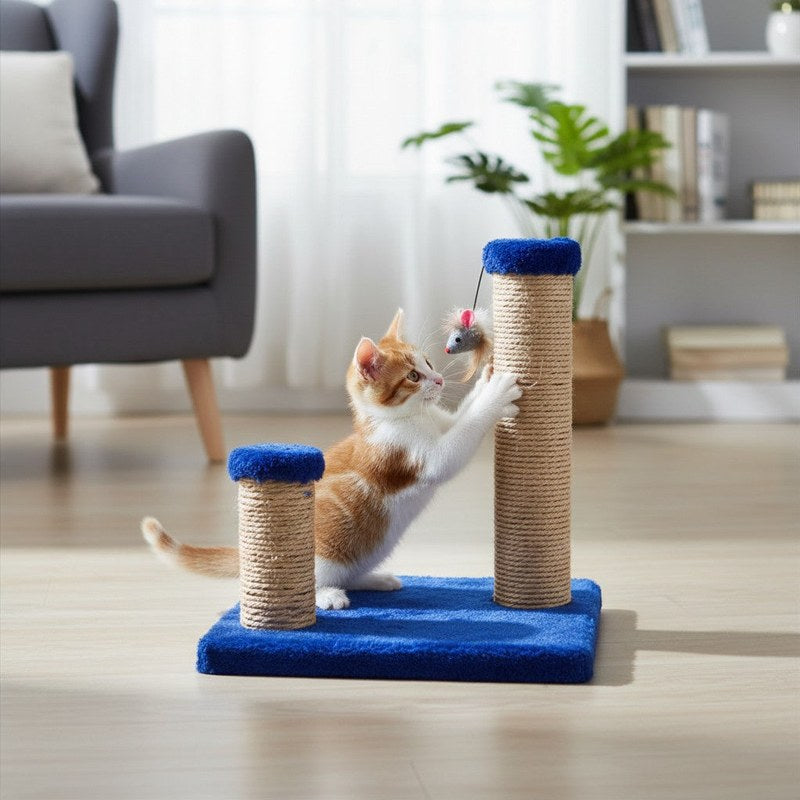 Gato no arranhador de 2 postes