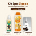 Kit Spa Bigode: shampoo 2 em 1 500 ml, colônia e limpa-orelhas
