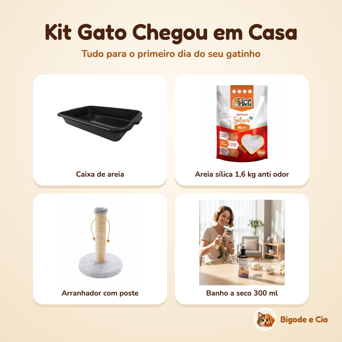 Kit Gato Chegou em Casa