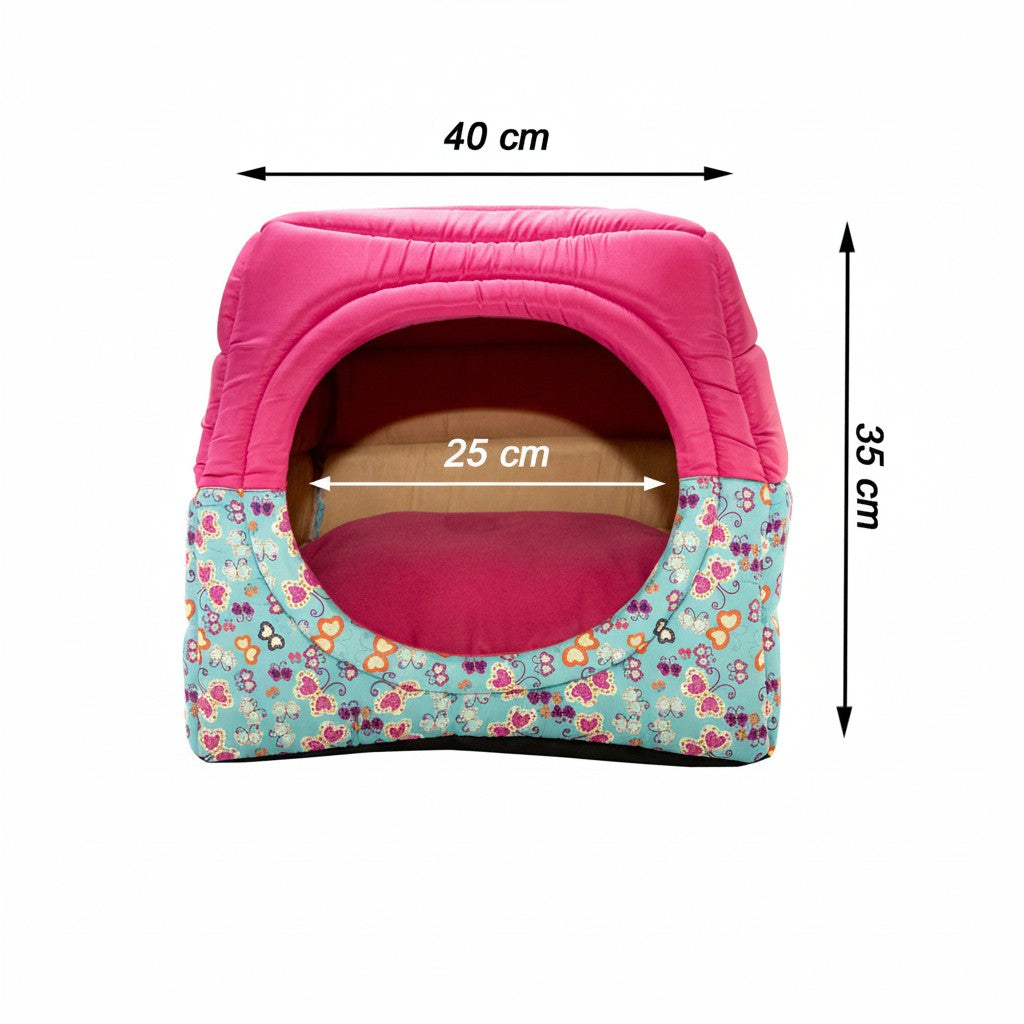 Toca Iglu Pet Confortável – Rosa Borboleta