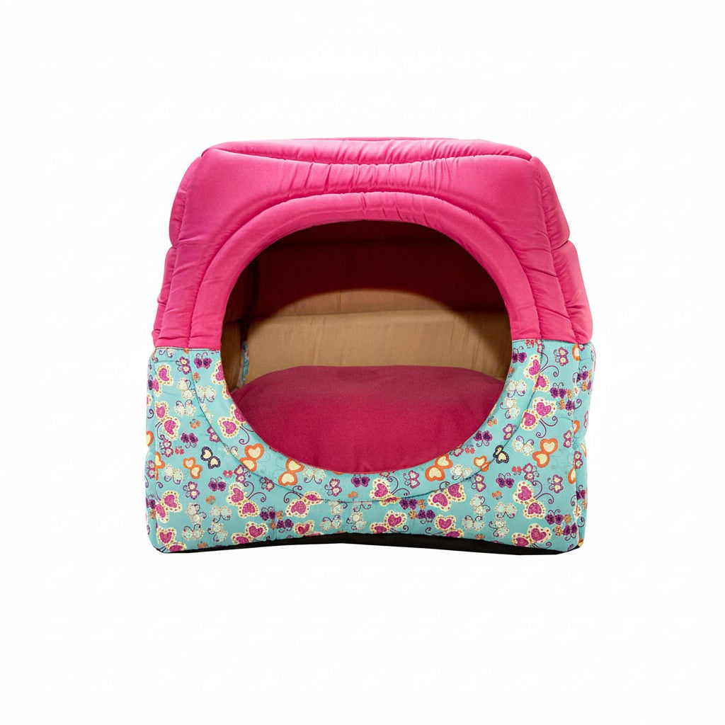 Toca Iglu Pet Confortável – Rosa Borboleta
