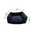 Cama Quadrada Conforto – Preto com Bolinhas